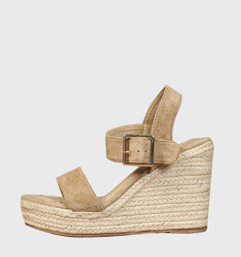 Espadrille Wedge Shoes - LIHUAMAO ジュートアウトソールパンプスシューズ女性ウェッジサンダルアンクルストラップオープントゥレディースプラットフォームエスパドリーユシューズ