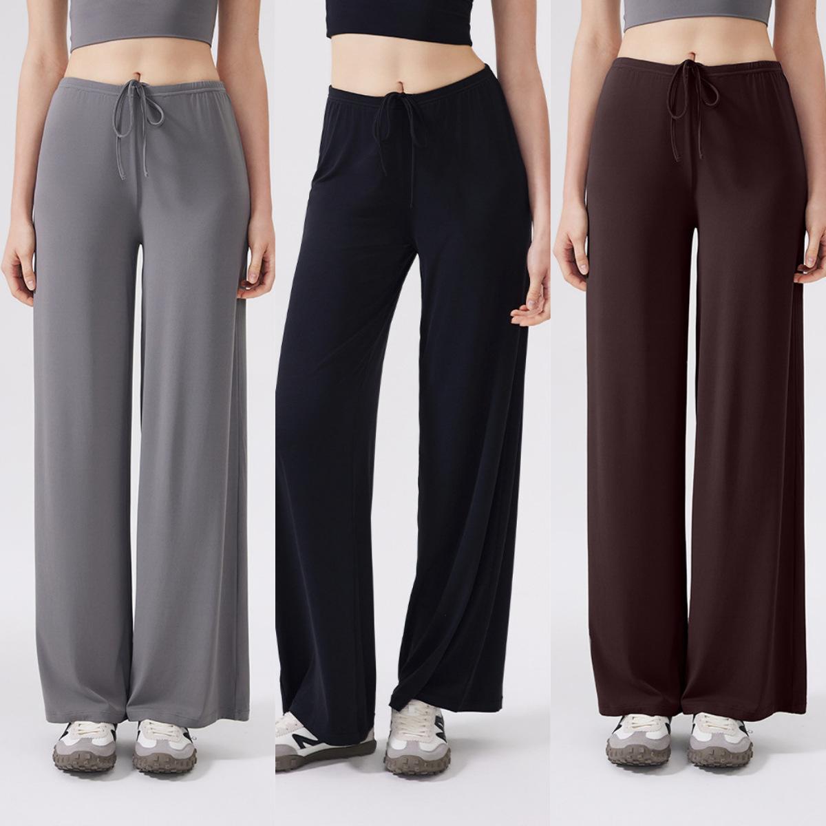 Women Shoes Joggers - Ctenkevet レディース ハイウエスト ワイドレッグ ヨガ ジョガー