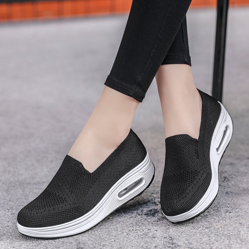 Women'S Shoes For Tennis - レディースローファーテニス女性整形外科スニーカー女性用加硫靴メッシュ通気性プラットフォームスリッポン Zapatillas De Mujer