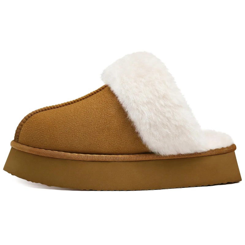 Women Shoes Brand - Comwarm プラットフォーム 冬用 レディース スリッパ ファッション