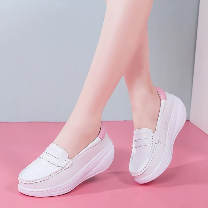 Women'S Shoes For Tennis - 2025年 ホワイトピンク ナーススニーカー スリッポン レディースシューズ 軽量