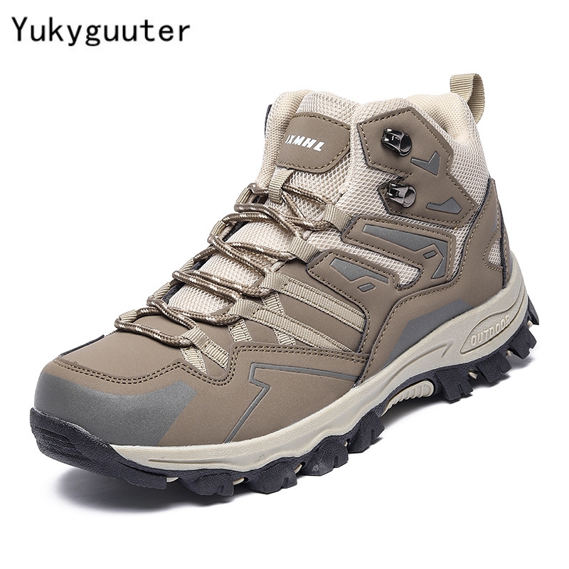 Women Shoes Qc - 新しい女性男性ハイキングシューズ屋外トレッキングスポーツクライミングキャンプブーツノンスリップ防水ウォーキングジョギングトレーナースニーカー