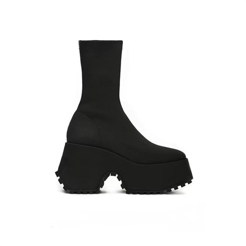 Women'S Shoes Chelsea - アンクルスーパーハイヒールチェルシーブーツ女性の靴 2026 新しいチャンキーレディースシューズセクシーなパンプスプラットフォームゴスオートバイ黒ブーツ
