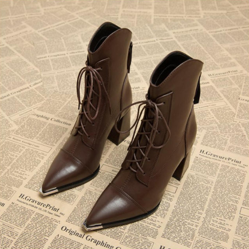 Women'S Shoes Chelsea - レディースアンクルブーツ ファッション ポインテッドトゥ ハイヒールシューズ 女性用 高級ドレス