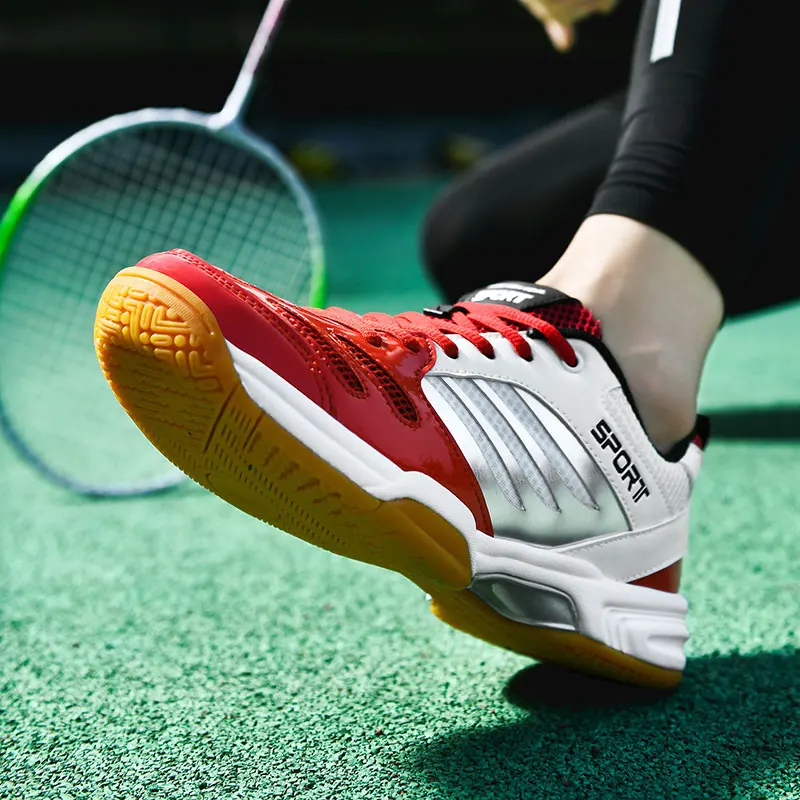 屋外男性テニスシューズコートバドミントンスニーカートレーニン - Women'S Shoes Volleyball のレビューと価格