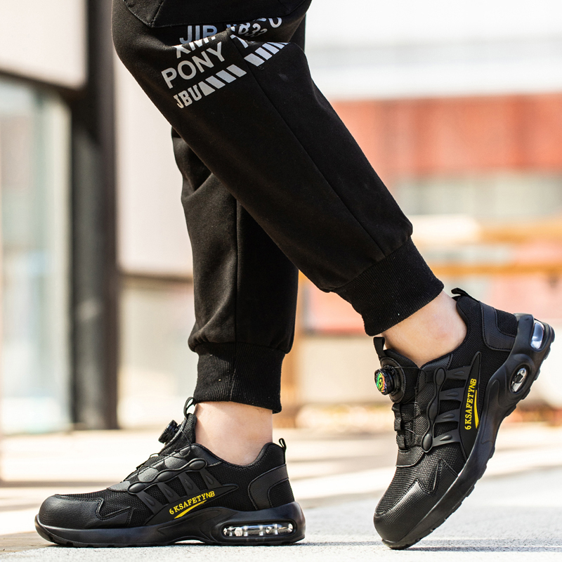 回転ボタン式安全靴 スチールトゥ安全靴 男女兼用 エア クッ - Women'S Shoes For Tennis のレビューと価格