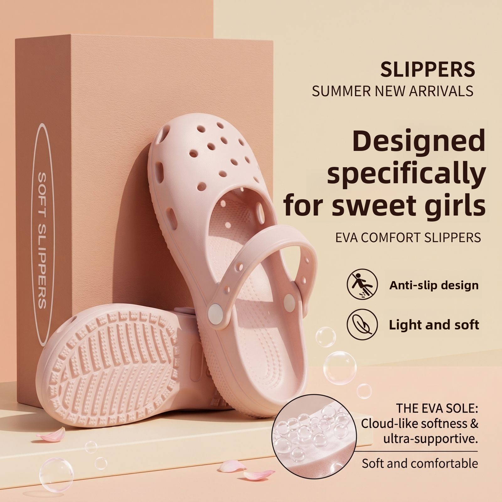 夏の新作レディースキュートバレエシューズ レトロEVA素材  - Women'S Shoes For Flat Feet のレビューと価格