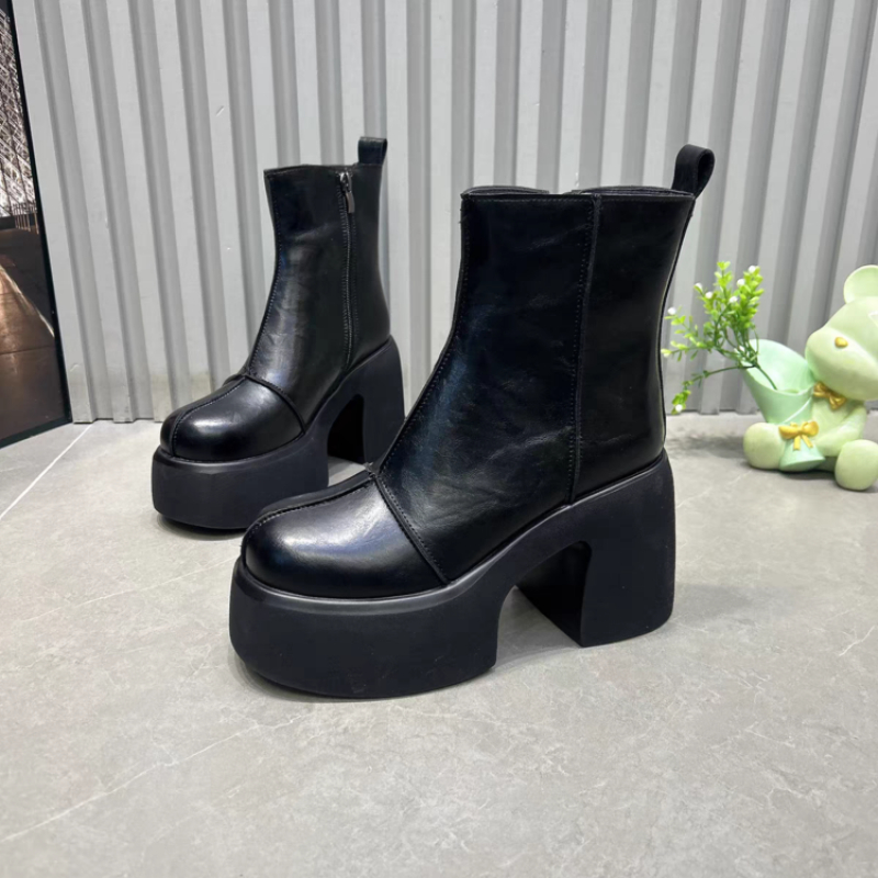 レディースショートブーツ 厚底 ラウンドトゥ 冬の新作 身長 - Women'S Shoes Chelsea のレビューと価格