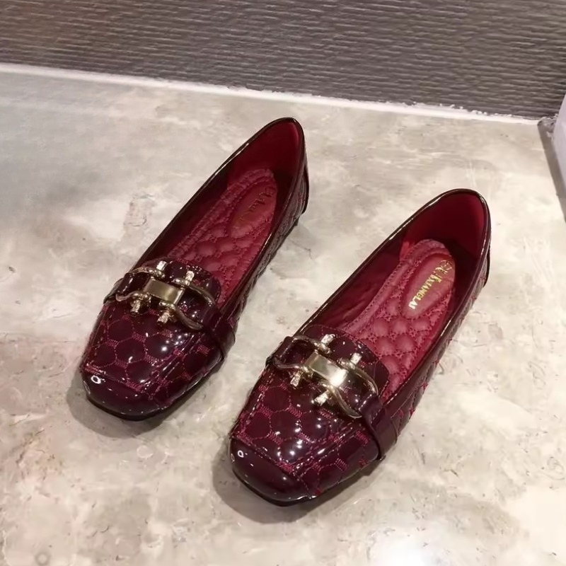 春の新作バレエシューズ レディース ソフトボトム 大きなスク - Loafer Flat Women のレビューと価格