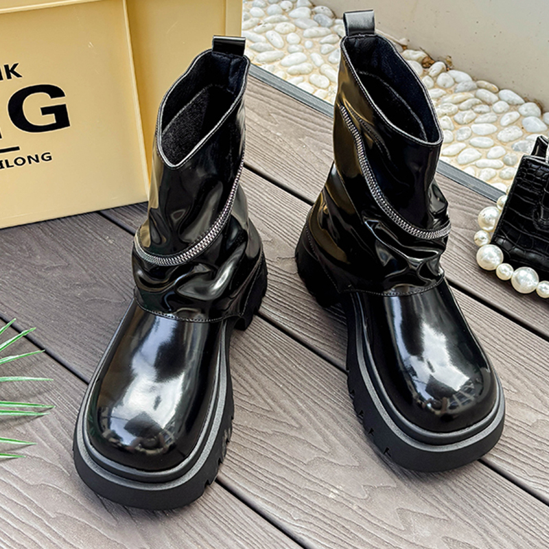 ファッションプラットフォーム革靴冬パンクハイチェルシーブーツ - Women'S Shoes Chelsea のレビューと価格