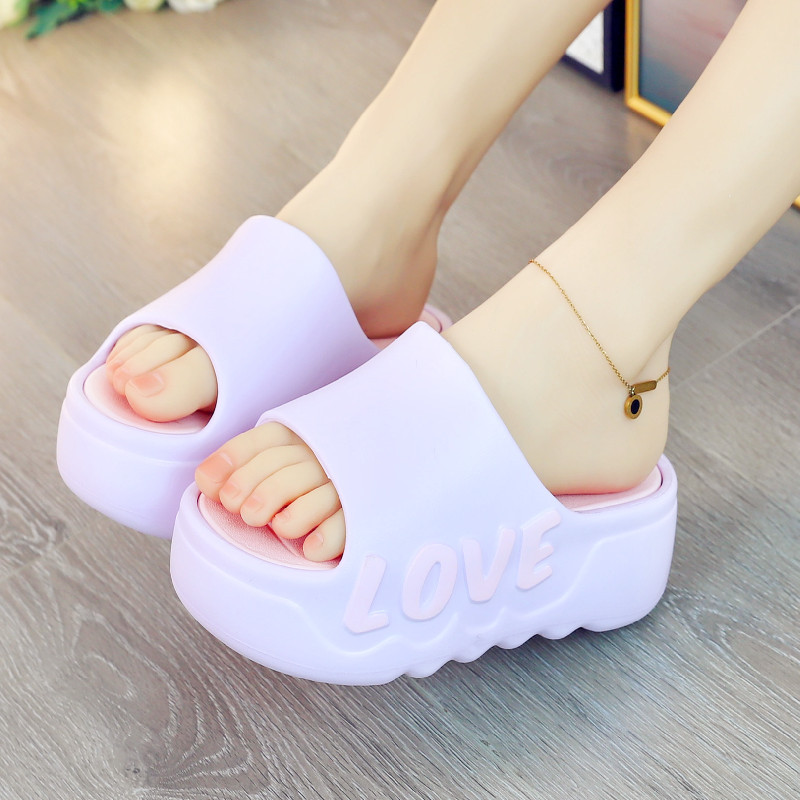 ハイヒール 6 センチメートルプラットフォームスリッパ夏ソフ - Women'S Shoes For Flat Feet のレビューと価格