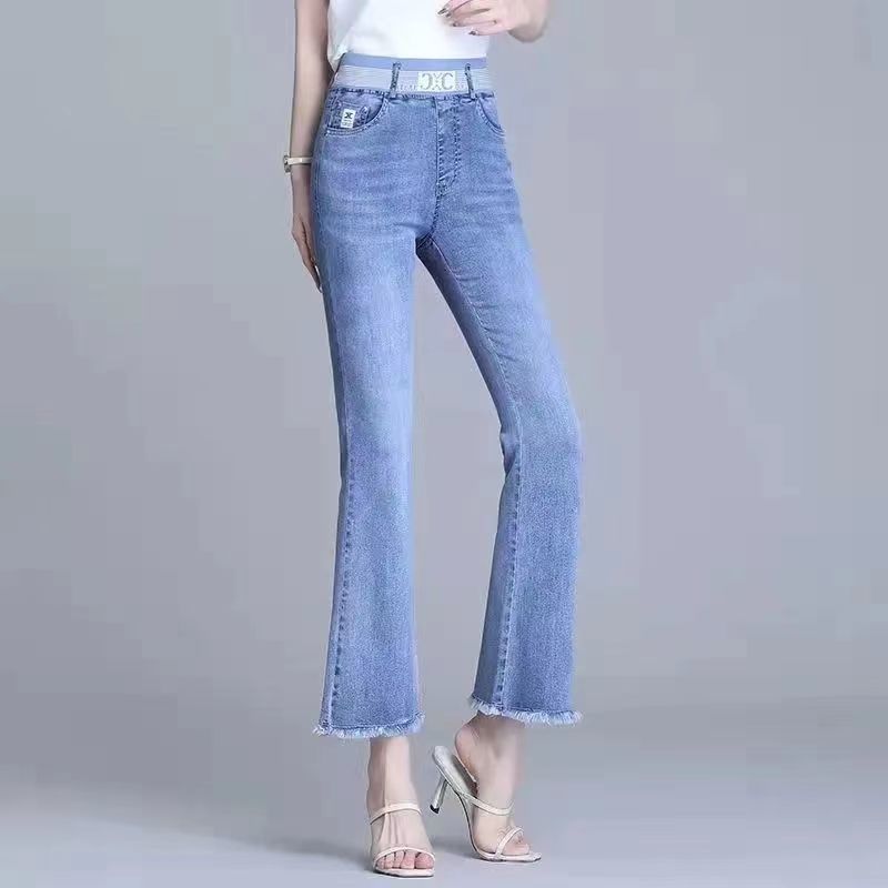 女性用伸縮性ジーンズ,ハイウエスト,快適なパンツ,ブーツカッ - Women Shoes Jeans のレビューと価格