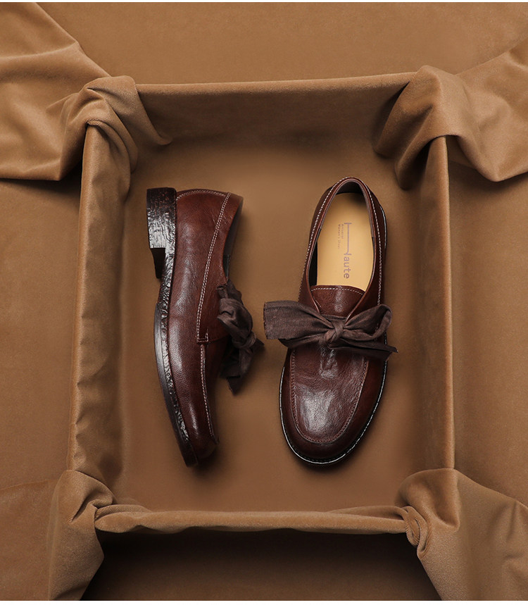 シューボックス ‌ ヴィンテージ風ブリティッシュスタイルの女 - Loafer Flat Women のレビューと価格