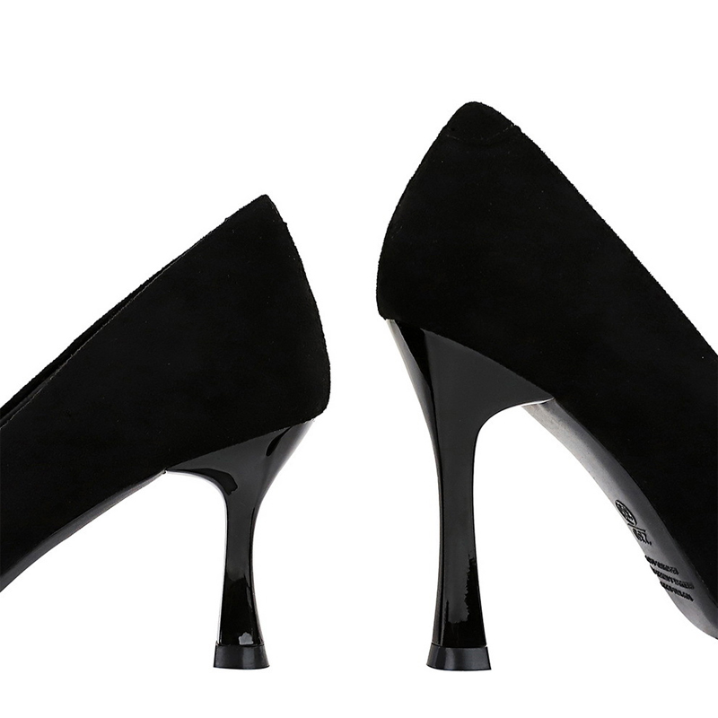 BIGTREE 靴スエード黒人女性パンプスワイングラスとハイ - Women Shoes Zara のレビューと価格