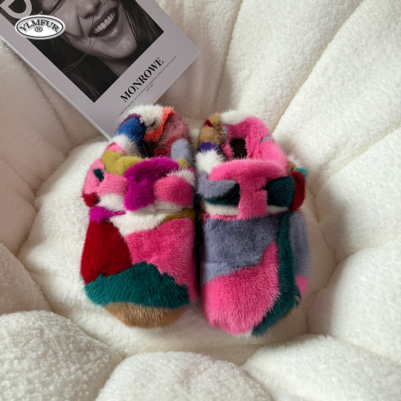 ニューガールラグジュアリーミンクファースリッパ レディースサ - Women'S Shoes For Flat Feet のレビューと価格