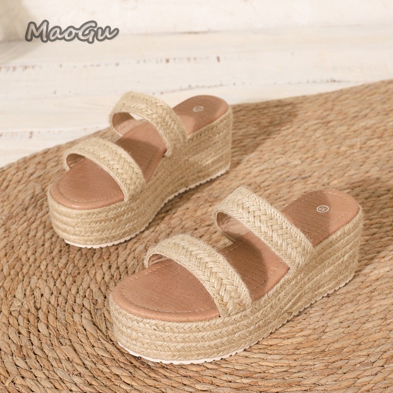 2026 春夏エスパドリーユプラットフォームスライド女性用フ - Espadrille Wedge Shoes のレビューと価格