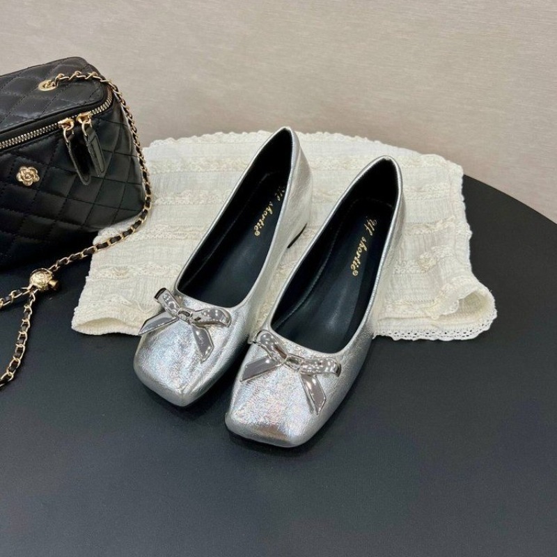 アートスタイルボウフラットシューズレディース夏新作スクエアト - Loafer Flat Women のレビューと価格