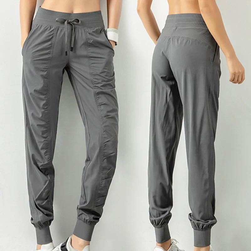 女性用速乾性生地スウェットパンツ、ドローストリング、ランニン - Women Shoes Joggers のレビューと価格