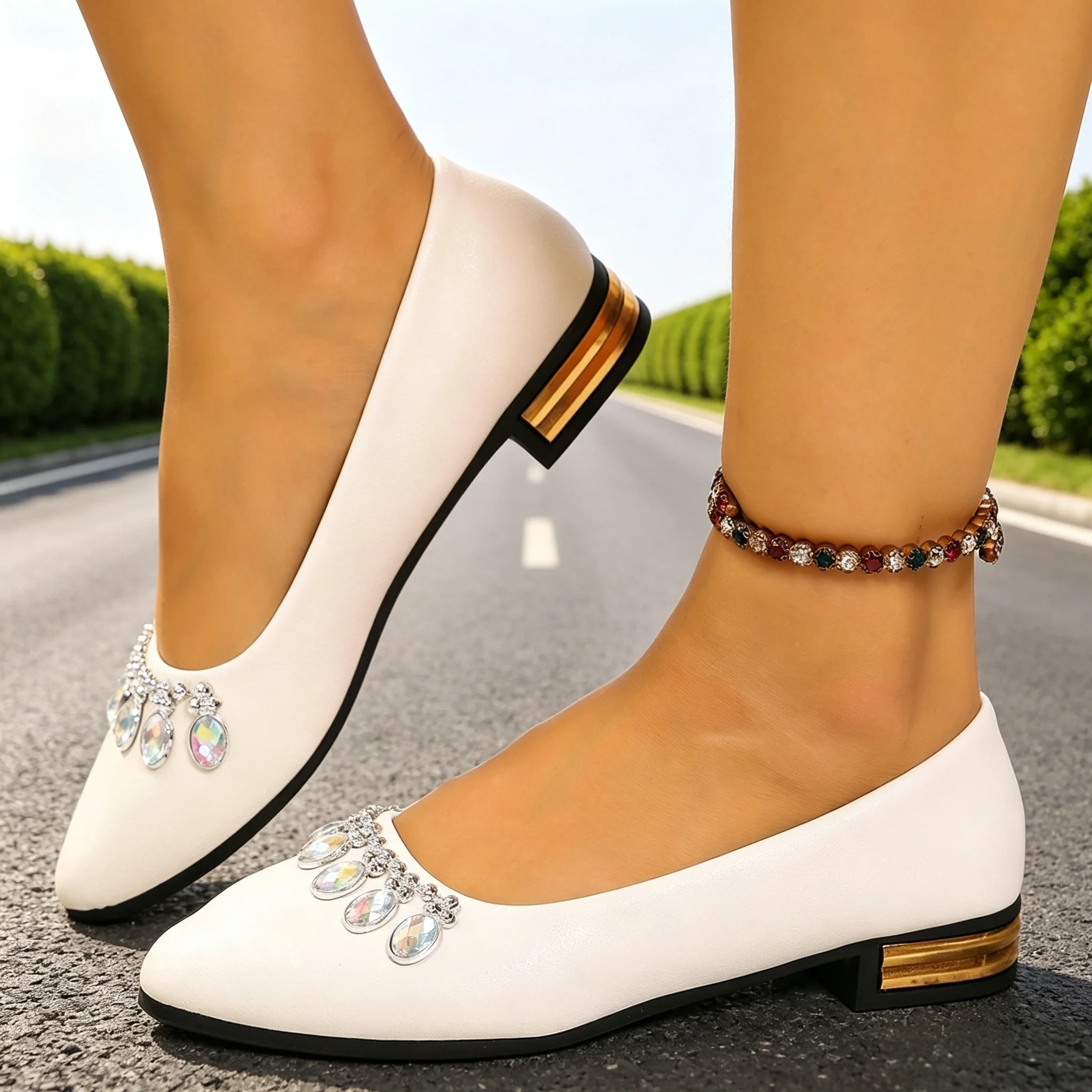 レディースフラットシューズ ポインテッドトゥ バレエシューズ - Loafer Flat Women のレビューと価格