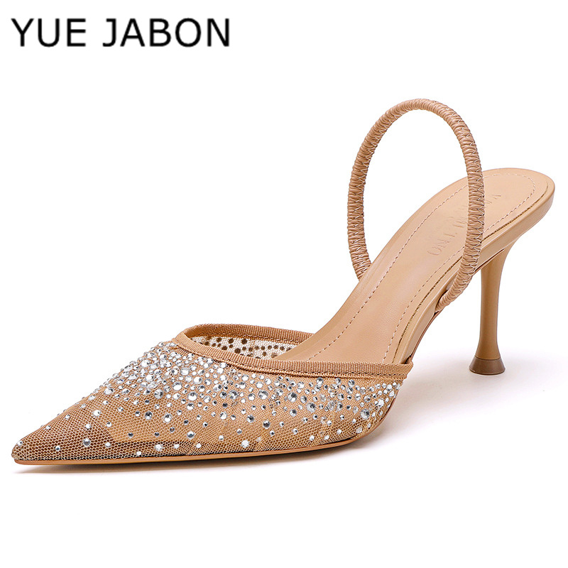 メッシュラインストーンハイヒールサンダル女性ファッションデザ - Women Shoes Zara のレビューと価格