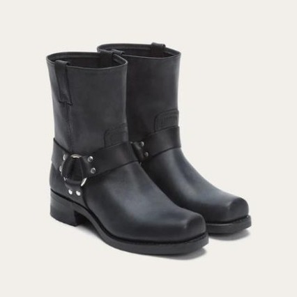 メンズ ブラック レザー バックル モトブーツ ミッドカーフ - Women'S Shoes Chelsea のレビューと価格