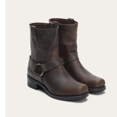 メンズ ブラック レザー バックル モトブーツ ミッドカーフ - Women'S Shoes Chelsea のレビューと価格