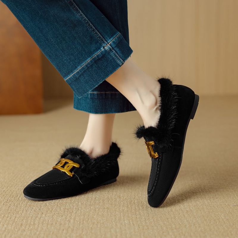 女性用シープスエードレザーシューズ,丸いつま先,ローヒール, - Women Shoes For Winter のレビューと価格