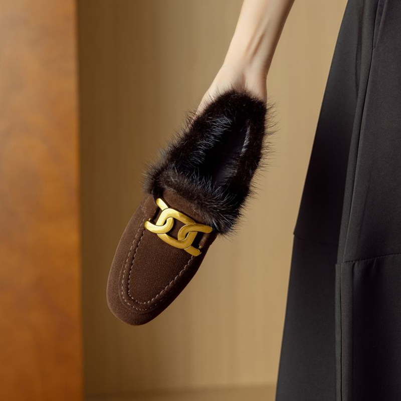 女性用シープスエードレザーシューズ,丸いつま先,ローヒール, - Women Shoes For Winter のレビューと価格
