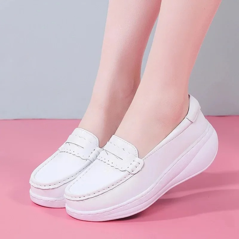 2025年 ホワイトピンク ナーススニーカー スリッポン レ - Women'S Shoes For Tennis のレビューと価格