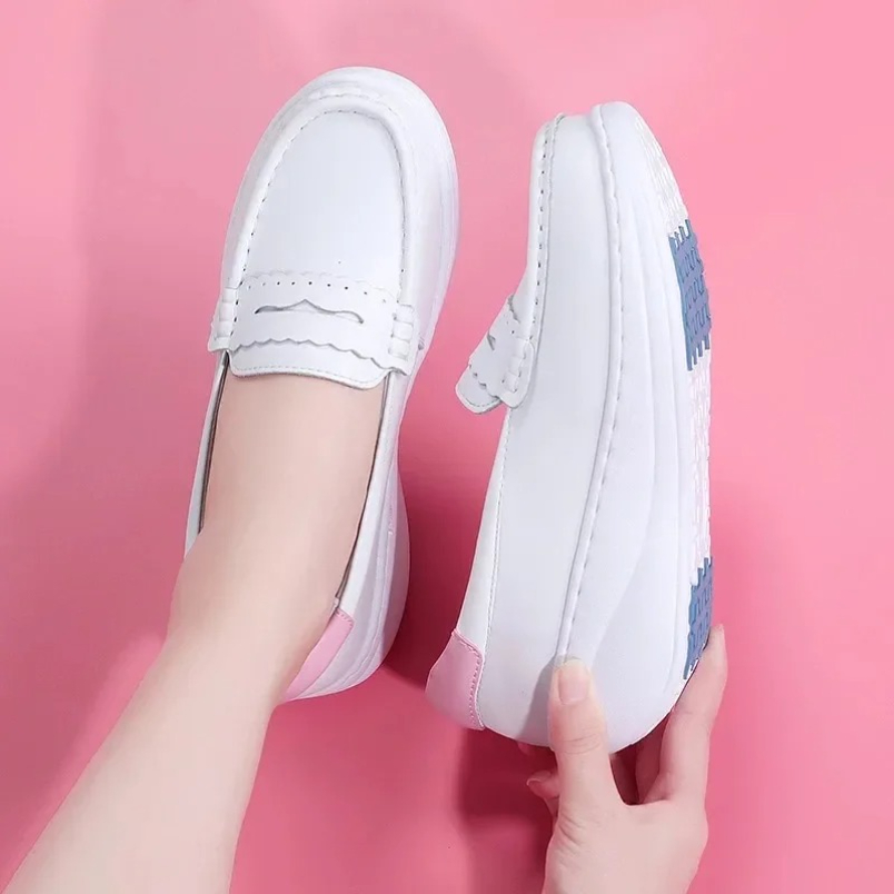 2025年 ホワイトピンク ナーススニーカー スリッポン レ - Women'S Shoes For Tennis のレビューと価格