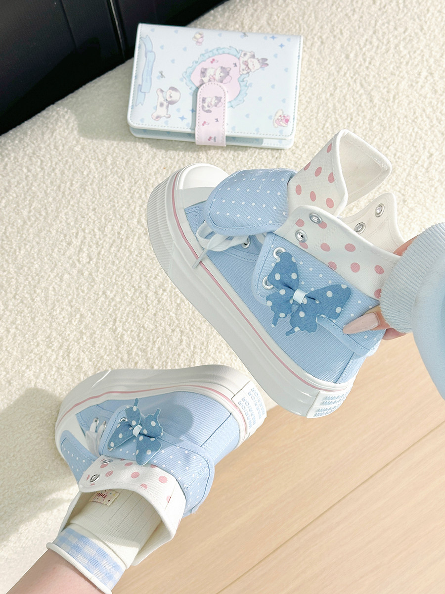 オリジナルバタフライハイカットレディースシューズブルーガール - Women'S Shoes Trendy のレビューと価格