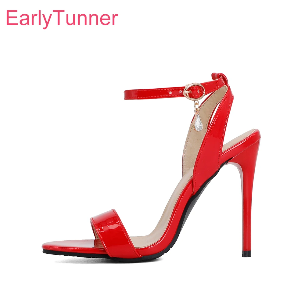 新品サマーグラマー黒赤レディースサンダルファッションハイヒー - Women Shoes Brand のレビューと価格