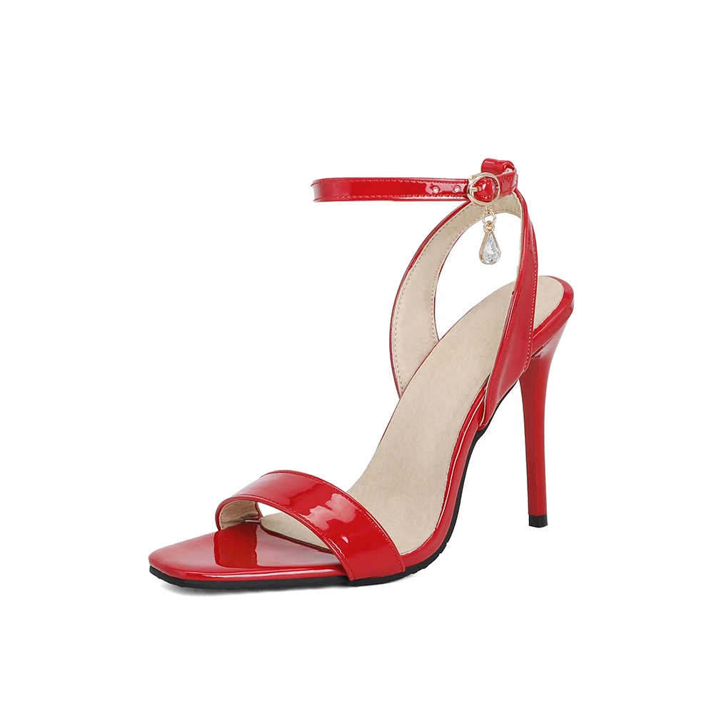 新品サマーグラマー黒赤レディースサンダルファッションハイヒー - Women Shoes Brand のレビューと価格