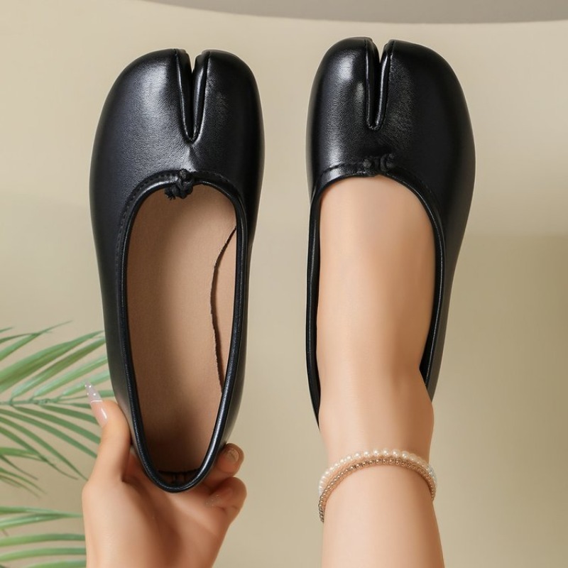 レディース スプリットトゥ バレエシューズ ノット装飾 スリ - Women'S Shoes For Flat Feet のレビューと価格