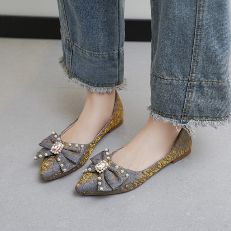 フラットシャイニングシューズ レディース 2026 新作 リ - Pointed Toe Flat のレビューと価格