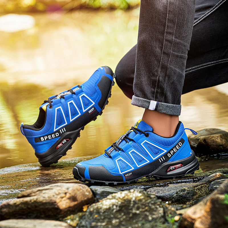 男性用防水ハイキングシューズアウトドアトレーナーレースアップ - Women Shoes Qc のレビューと価格
