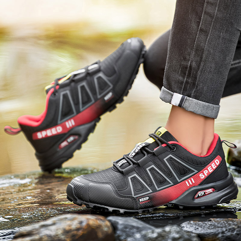 男性用防水ハイキングシューズアウトドアトレーナーレースアップ - Women Shoes Qc のレビューと価格