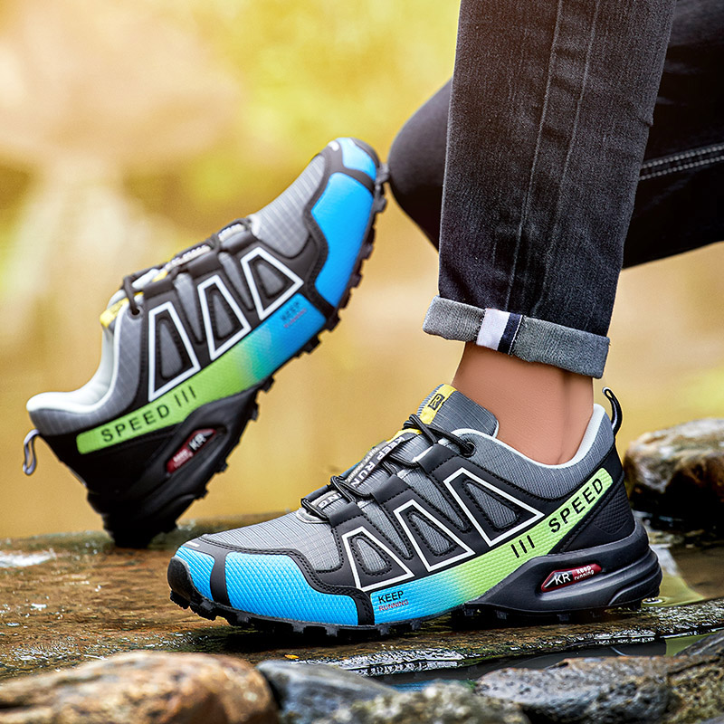 男性用防水ハイキングシューズアウトドアトレーナーレースアップ - Women Shoes Qc のレビューと価格