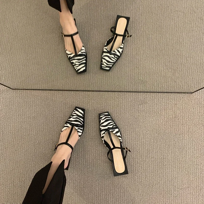 女性のための浅い四角いつま先のサンダル、ミュール、屋外のドレ - Women Shoes Zara のレビューと価格