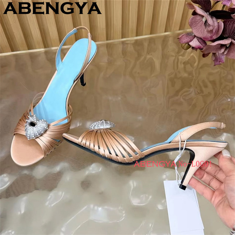 ナローバンドラウンドトゥセクシーなスティレットサンダル女性ハ - Women'S Shoes Trendy のレビューと価格