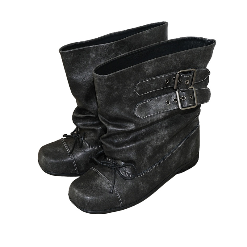 フラット女性アンクルブーツファッションデザイナーパンクブーツ - Women'S Shoes Chelsea のレビューと価格