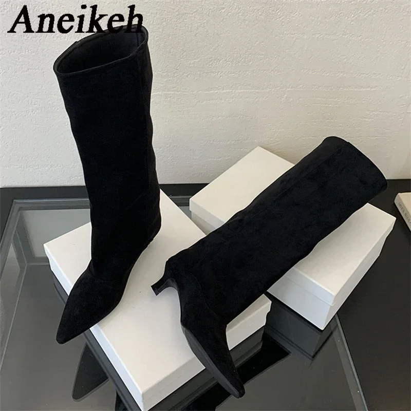 アネイケ 秋冬 ポインテッドトゥ ニーハイブーツ レディース - Women'S Shoes Chelsea のレビューと価格