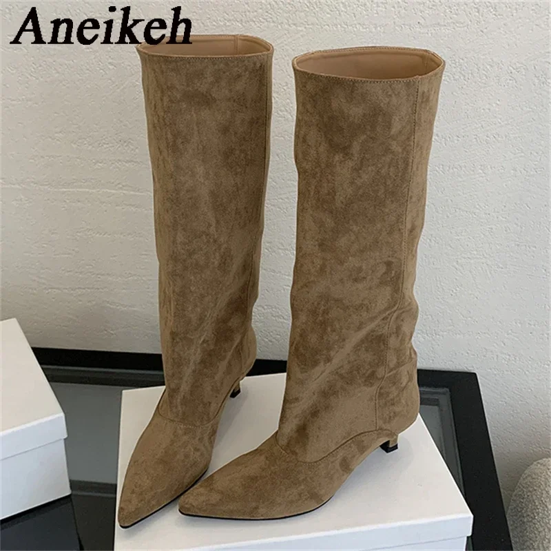 アネイケ 秋冬 ポインテッドトゥ ニーハイブーツ レディース - Women'S Shoes Chelsea のレビューと価格