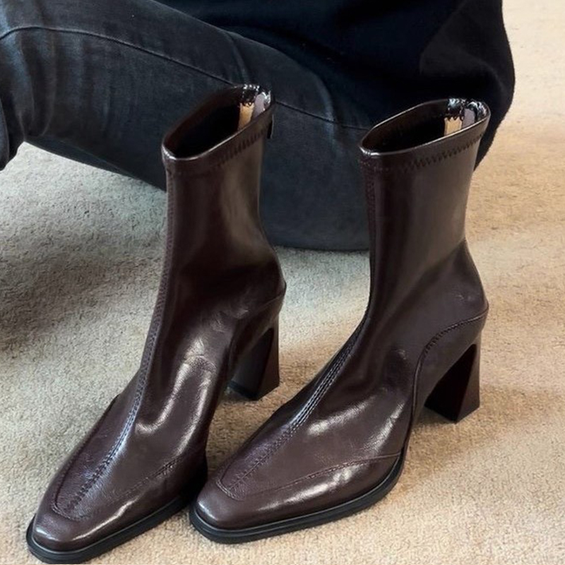 ハイヒールの女性のアンクルブーツファッション分厚いエレガント - Women'S Shoes Chelsea のレビューと価格