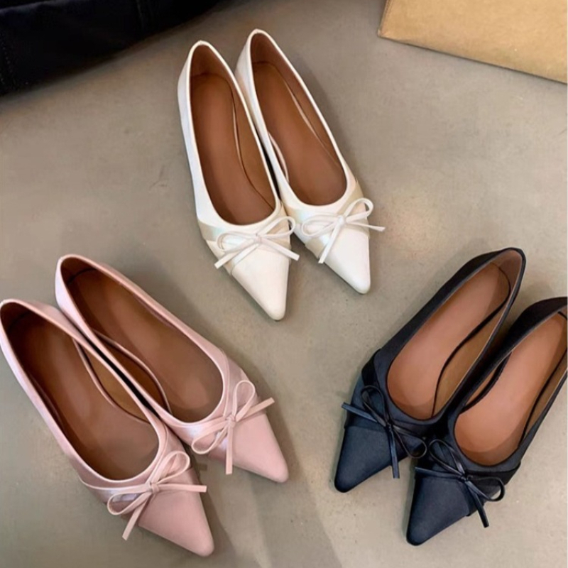 夏の新作シフォンファッション、甘いリボン付きカジュアルフラッ - Women'S Shoes For Flat Feet のレビューと価格