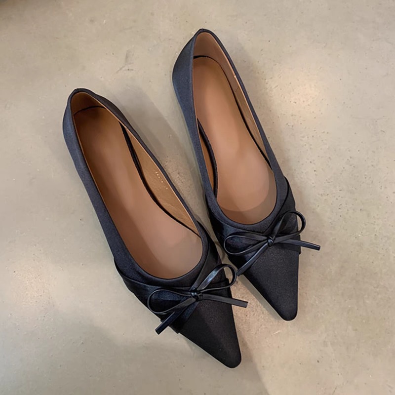夏の新作シフォンファッション、甘いリボン付きカジュアルフラッ - Women'S Shoes For Flat Feet のレビューと価格