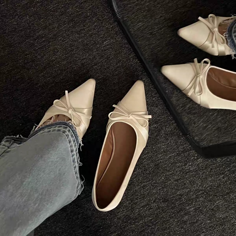 夏の新作シフォンファッション、甘いリボン付きカジュアルフラッ - Women'S Shoes For Flat Feet のレビューと価格