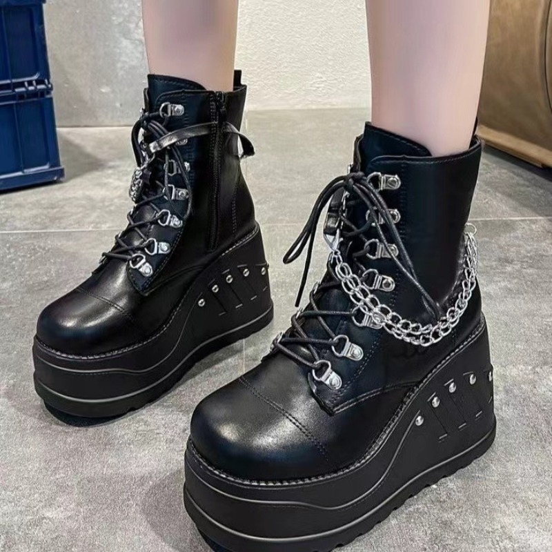 10 センチメートル新ゴシックスタイルプラットフォームヴァン - Women Shoes Ksa のレビューと価格